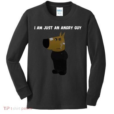 I Am Just An Angry Guy Meme Funny Kids Long Sleeve Shirt
