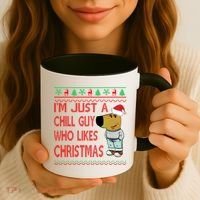 I Am Just A Chill Guy Who Likes Christmas Chillguy Funny Ugly Christmas Coffee Mug thumb 3