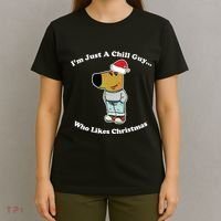 I Am Just A Chill Guy Who Likes Christmas Chillguy Funny T-Shirt thumb 4