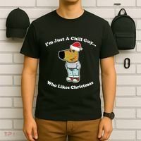 I Am Just A Chill Guy Who Likes Christmas Chillguy Funny T-Shirt thumb 6