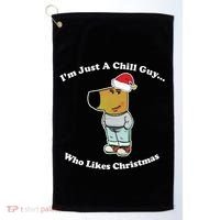 I Am Just A Chill Guy Who Likes Christmas Chillguy Funny Golf Towel thumb 0