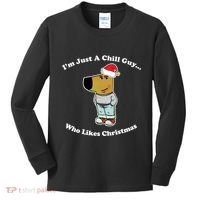 I Am Just A Chill Guy Who Likes Christmas Chillguy Funny Kids Long Sleeve Shirt thumb 0