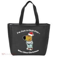 I Am Just A Chill Guy Who Likes Christmas Chillguy Funny Tote Bag thumb 0