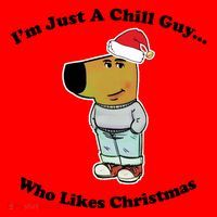 I Am Just A Chill Guy Who Likes Christmas Chillguy Funny Santa Hat thumb 1