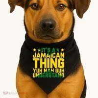 Its A Jamaican Thing Yuh Nah Guh Understand Jamaica USA-Made Doggie Bandana thumb 1