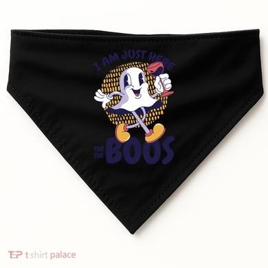 I Am Just Here For The Boos Ghost USA-Made Doggie Bandana