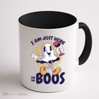 I Am Just Here For The Boos Ghost Coffee Mug thumb 1