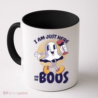 I Am Just Here For The Boos Ghost Coffee Mug thumb 0