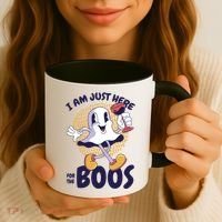 I Am Just Here For The Boos Ghost Coffee Mug thumb 3