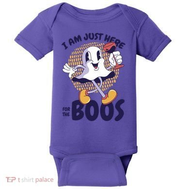 I Am Just Here For The Boos Ghost Baby Bodysuit
