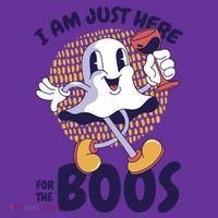 I Am Just Here For The Boos Ghost Toddler Hoodie thumb 2