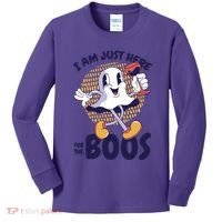 I Am Just Here For The Boos Ghost Kids Long Sleeve Shirt thumb 0