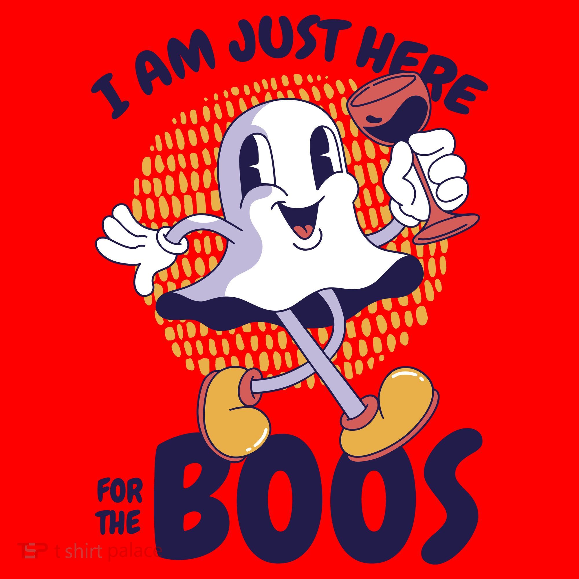 I Am Just Here For The Boos Ghost Santa Hat