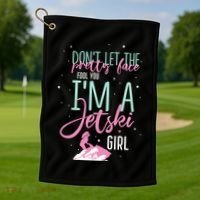 IM A Jet Ski Funny Saying Racing Gift Golf Towel thumb 1