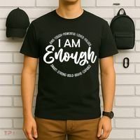 I Am Kind Enough Loved Inspirational Motivational T-Shirt thumb 6