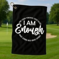 I Am Kind Enough Loved Inspirational Motivational Golf Towel thumb 1