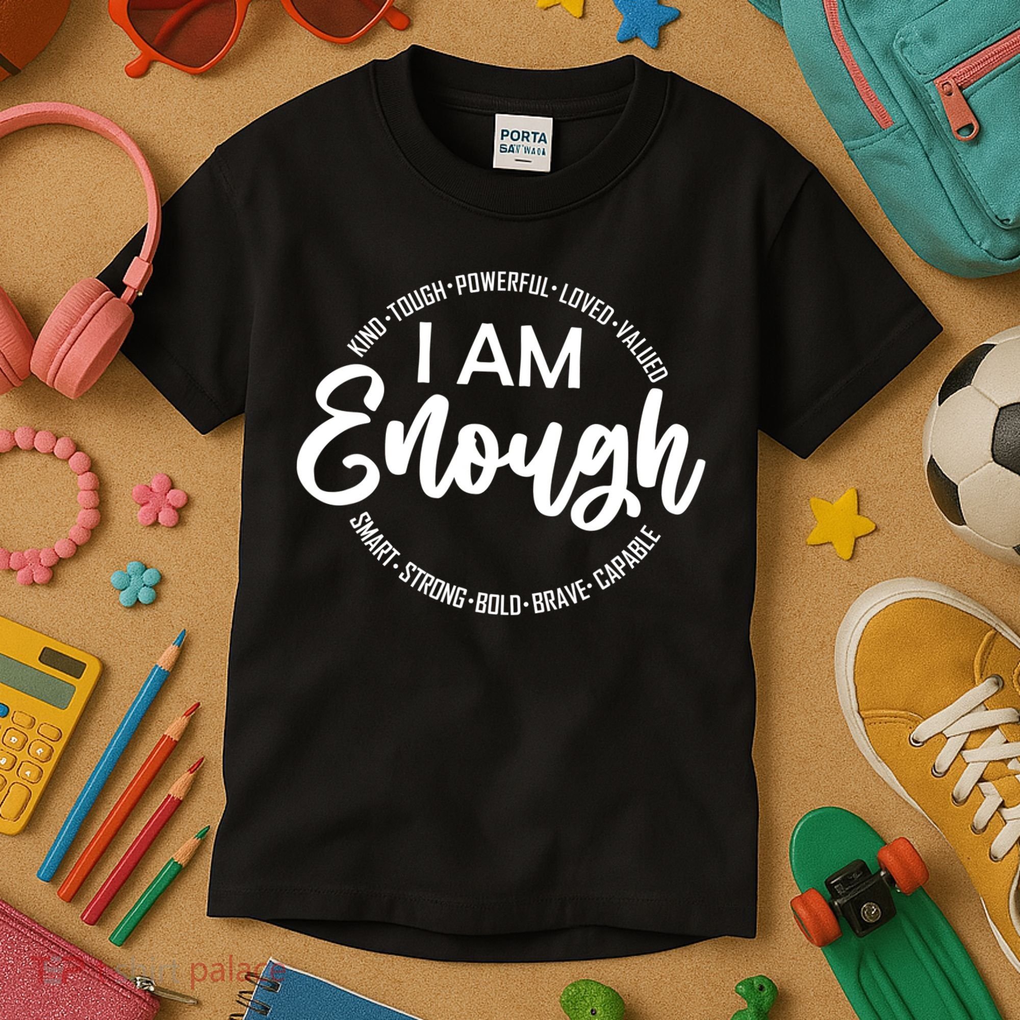 I Am Kind Enough Loved Inspirational Motivational Kids T-Shirt