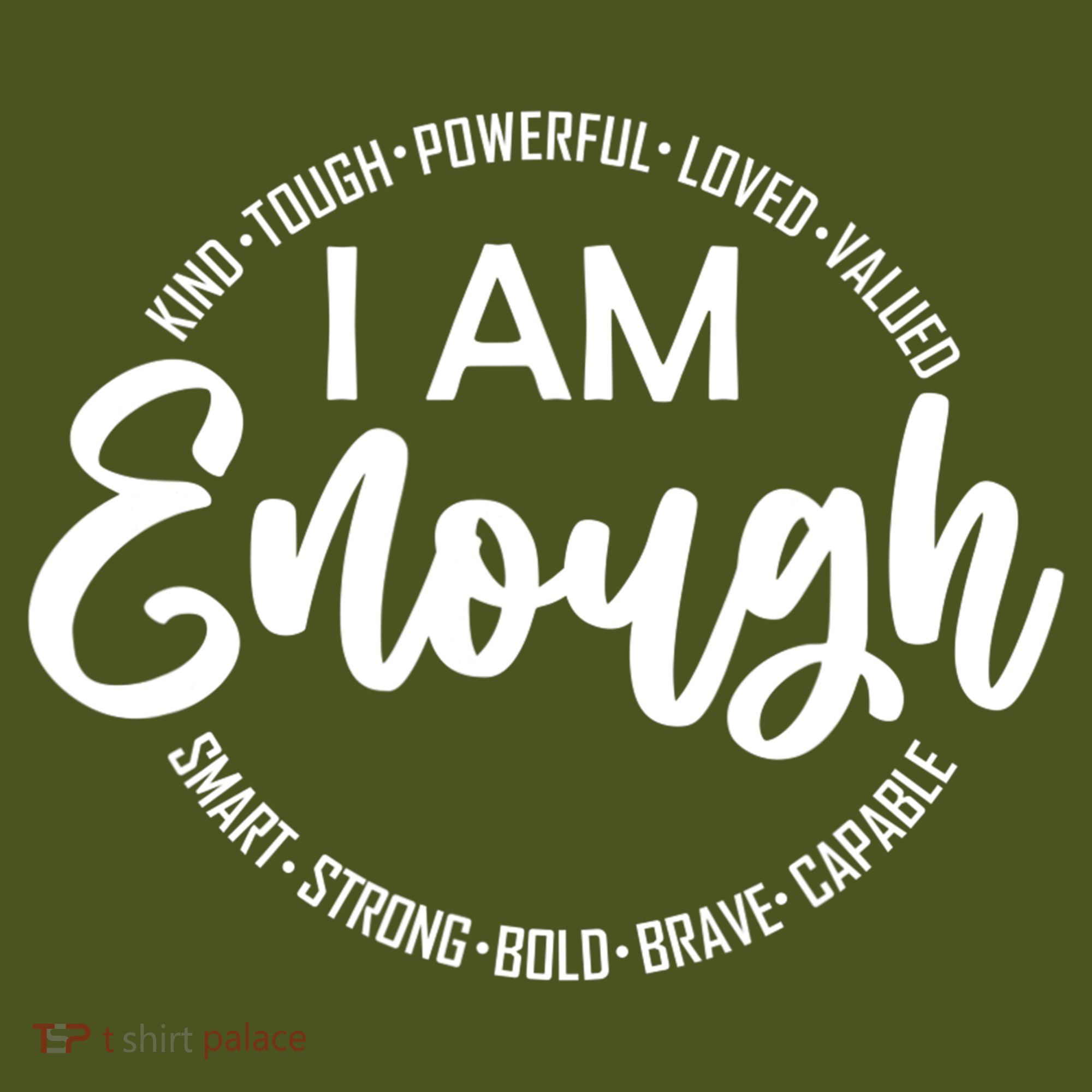 I Am Kind Enough Loved Inspirational Motivational The Baniff Cuffed Pom Beanie