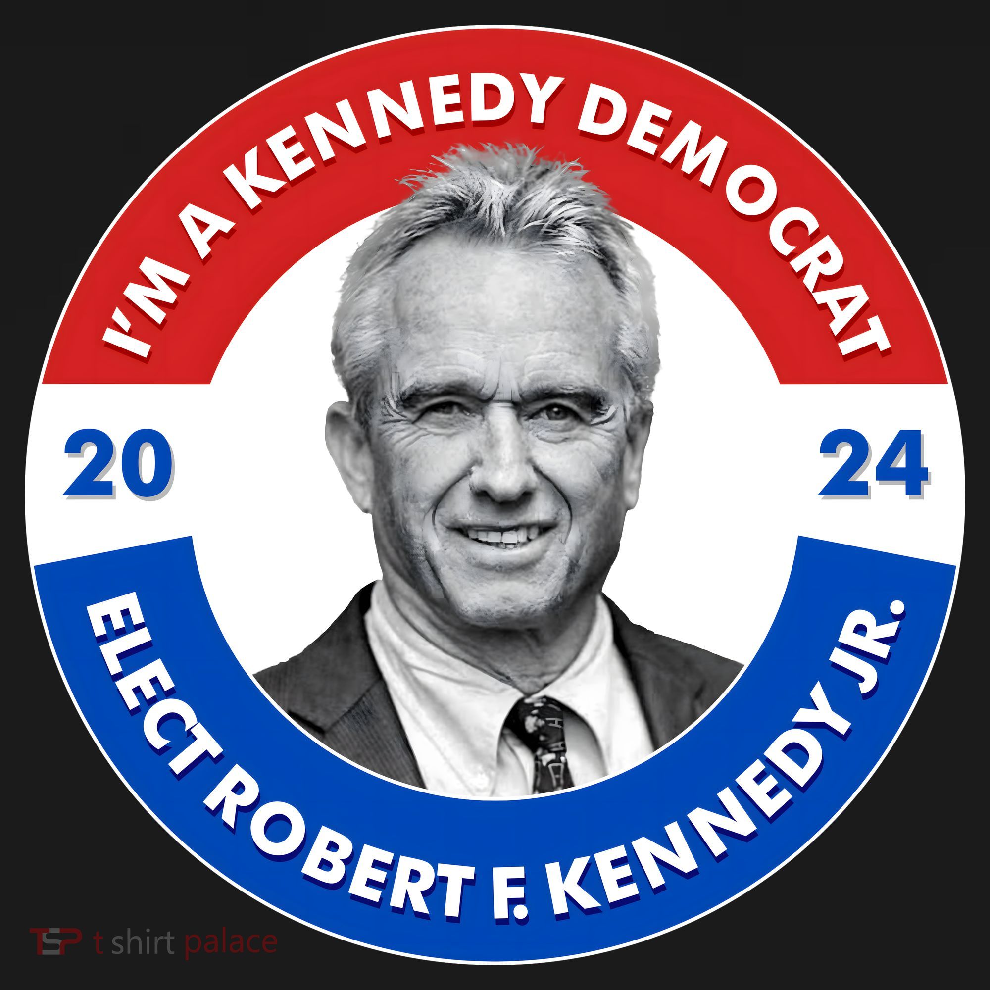 Im A Kennedy Democrat Elect Robert F Kennedy Jr For President Emblem Button USA-Made Doggie Bandana