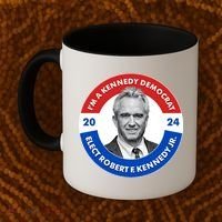 Im A Kennedy Democrat Elect Robert F Kennedy Jr For President Emblem Button Coffee Mug thumb 2