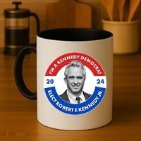 Im A Kennedy Democrat Elect Robert F Kennedy Jr For President Emblem Button Coffee Mug thumb 4