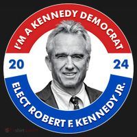 Im A Kennedy Democrat Elect Robert F Kennedy Jr For President Emblem Button Women's Hoodie thumb 2