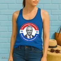Im A Kennedy Democrat Elect Robert F Kennedy Jr For President Emblem Button Women's Tank Top thumb 2