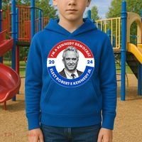 Im A Kennedy Democrat Elect Robert F Kennedy Jr For President Emblem Button Kids Hoodie thumb 2