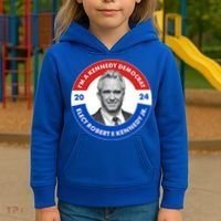 Im A Kennedy Democrat Elect Robert F Kennedy Jr For President Emblem Button Kids Hoodie thumb 3