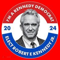 Im A Kennedy Democrat Elect Robert F Kennedy Jr For President Emblem Button Santa Hat thumb 1