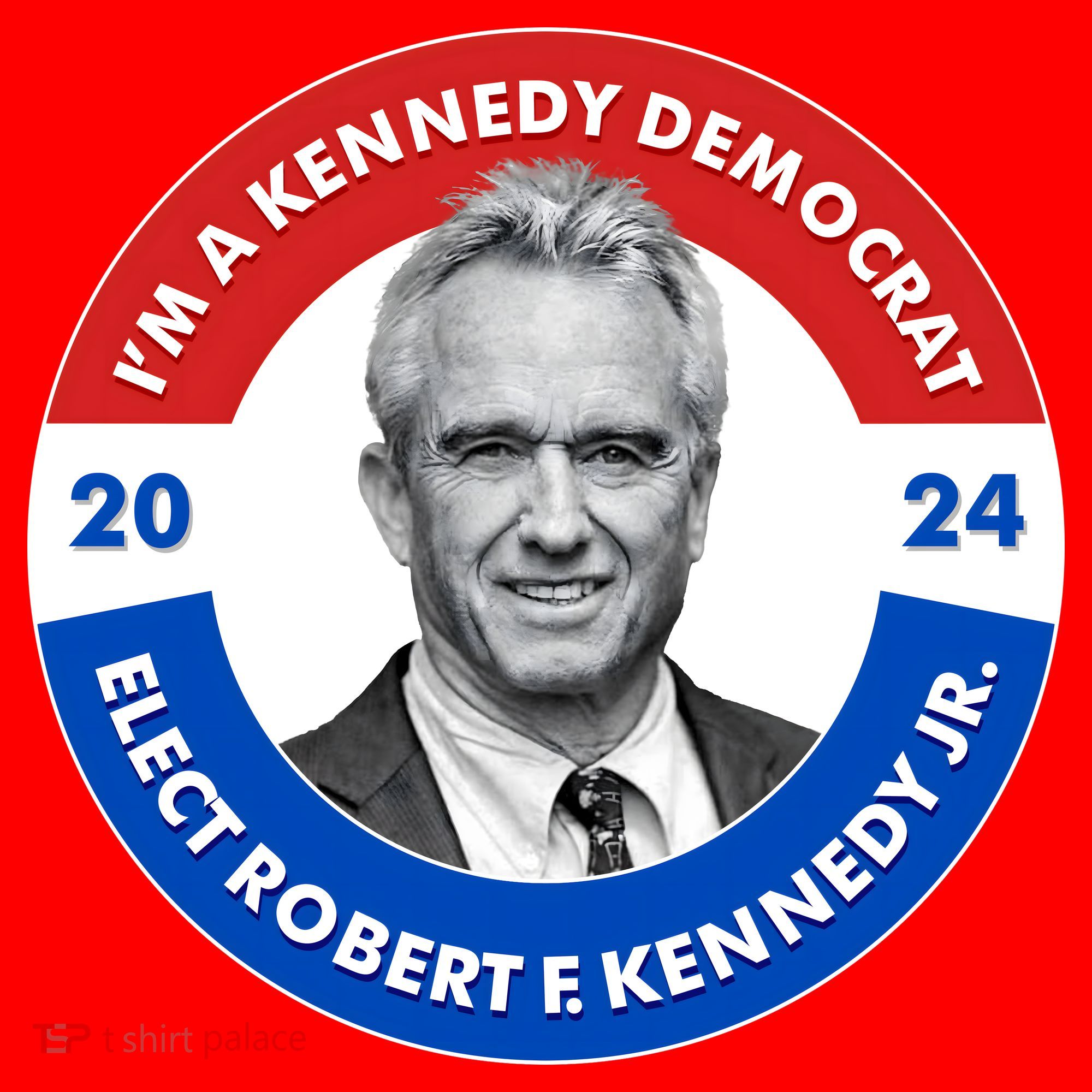 Im A Kennedy Democrat Elect Robert F Kennedy Jr For President Emblem Button Santa Hat