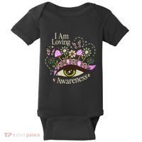 I Am Loving Awareness Ram Dass Mantra Mandala Baby Bodysuit thumb 0