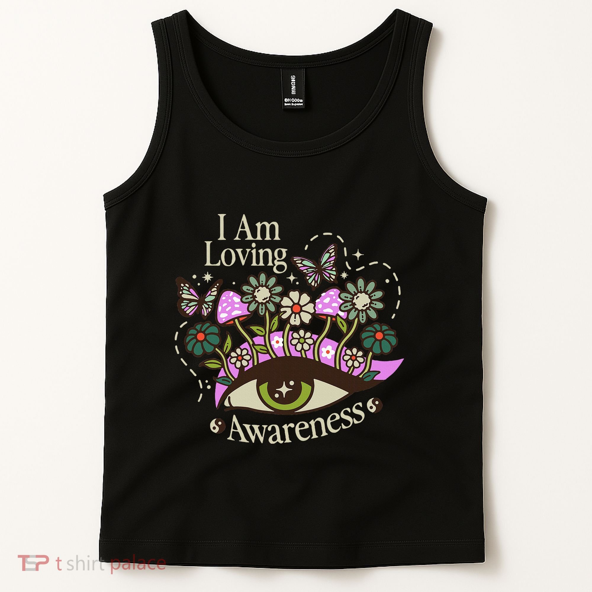 I Am Loving Awareness Ram Dass Mantra Mandala Tank Top