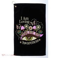 I Am Loving Awareness Ram Dass Mantra Mandala Golf Towel thumb 0