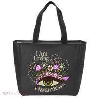 I Am Loving Awareness Ram Dass Mantra Mandala Tote Bag thumb 0