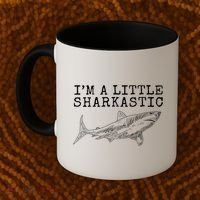 Im A Little Sharkastic Funny Shark Sarcastic Coffee Mug thumb 2