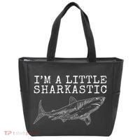 Im A Little Sharkastic Funny Shark Sarcastic Tote Bag thumb 0