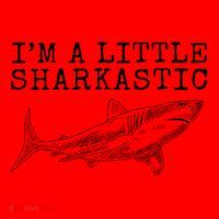 Im A Little Sharkastic Funny Shark Sarcastic Santa Hat thumb 1