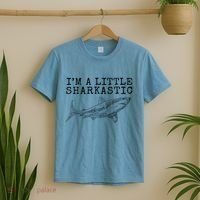 Im A Little Sharkastic Funny Shark Sarcastic T-Shirt thumb 2