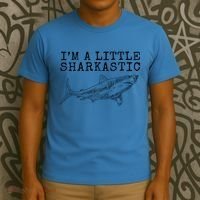 Im A Little Sharkastic Funny Shark Sarcastic T-Shirt thumb 3