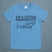 Im A Little Sharkastic Funny Shark Sarcastic T-Shirt thumb 4