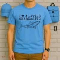 Im A Little Sharkastic Funny Shark Sarcastic T-Shirt thumb 5