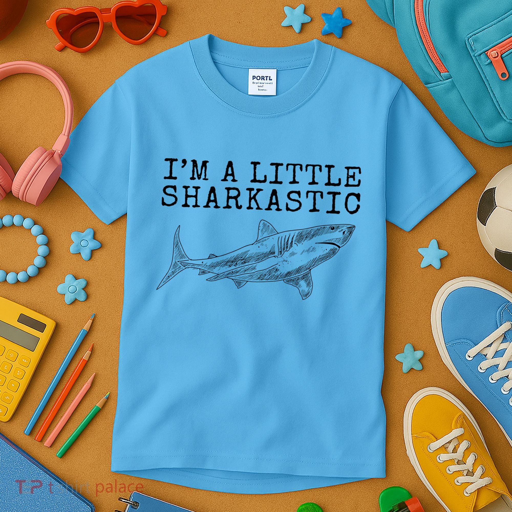 Im A Little Sharkastic Funny Shark Sarcastic Kids T-Shirt