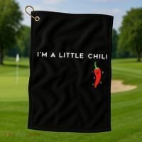 I'm A Little Chili Red Hot Pepper Funny Golf Towel thumb 1