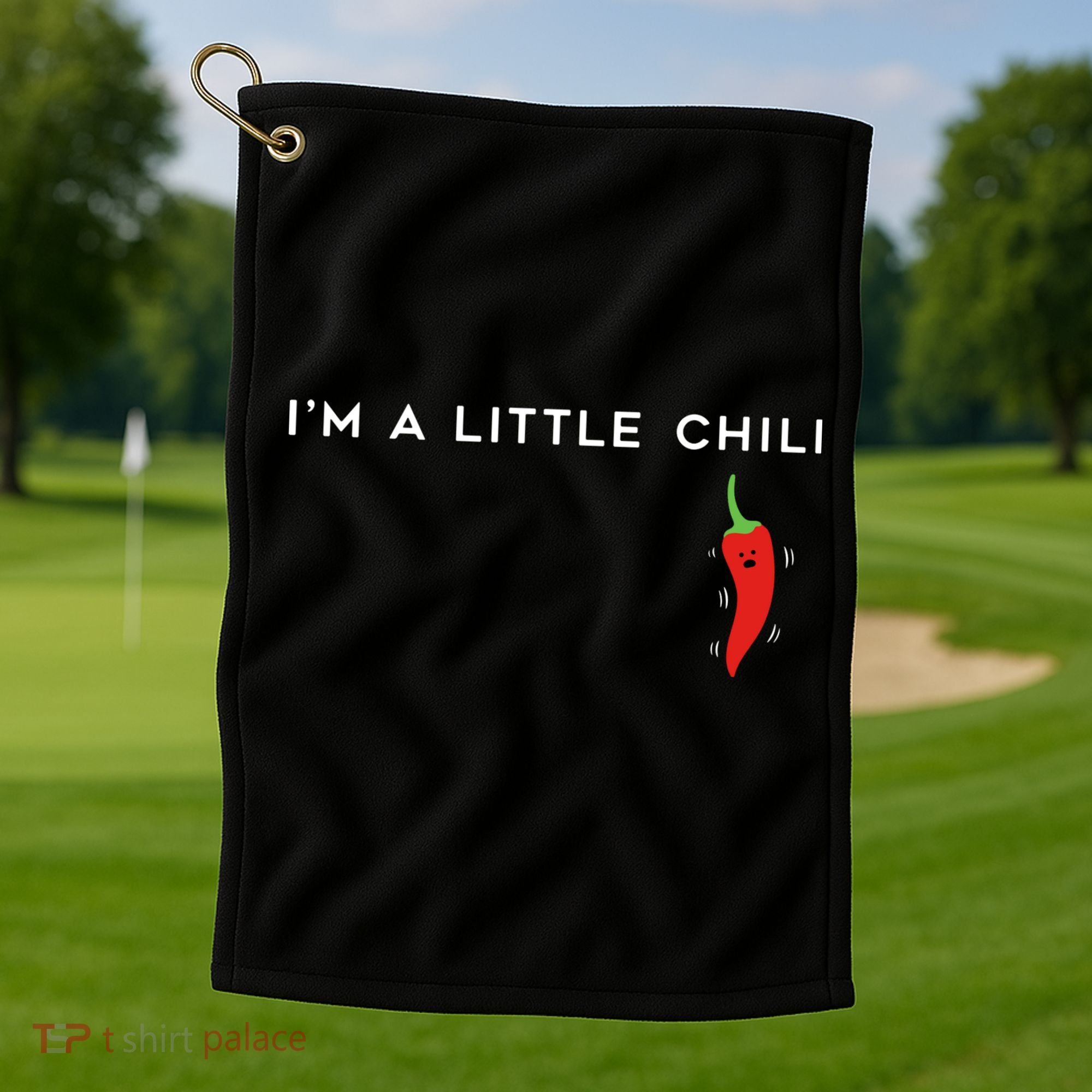 I'm A Little Chili Red Hot Pepper Funny Golf Towel