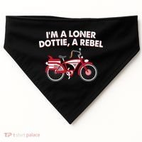 Im A Loner Dottie A Rebel Bicycle USA-Made Doggie Bandana thumb 0