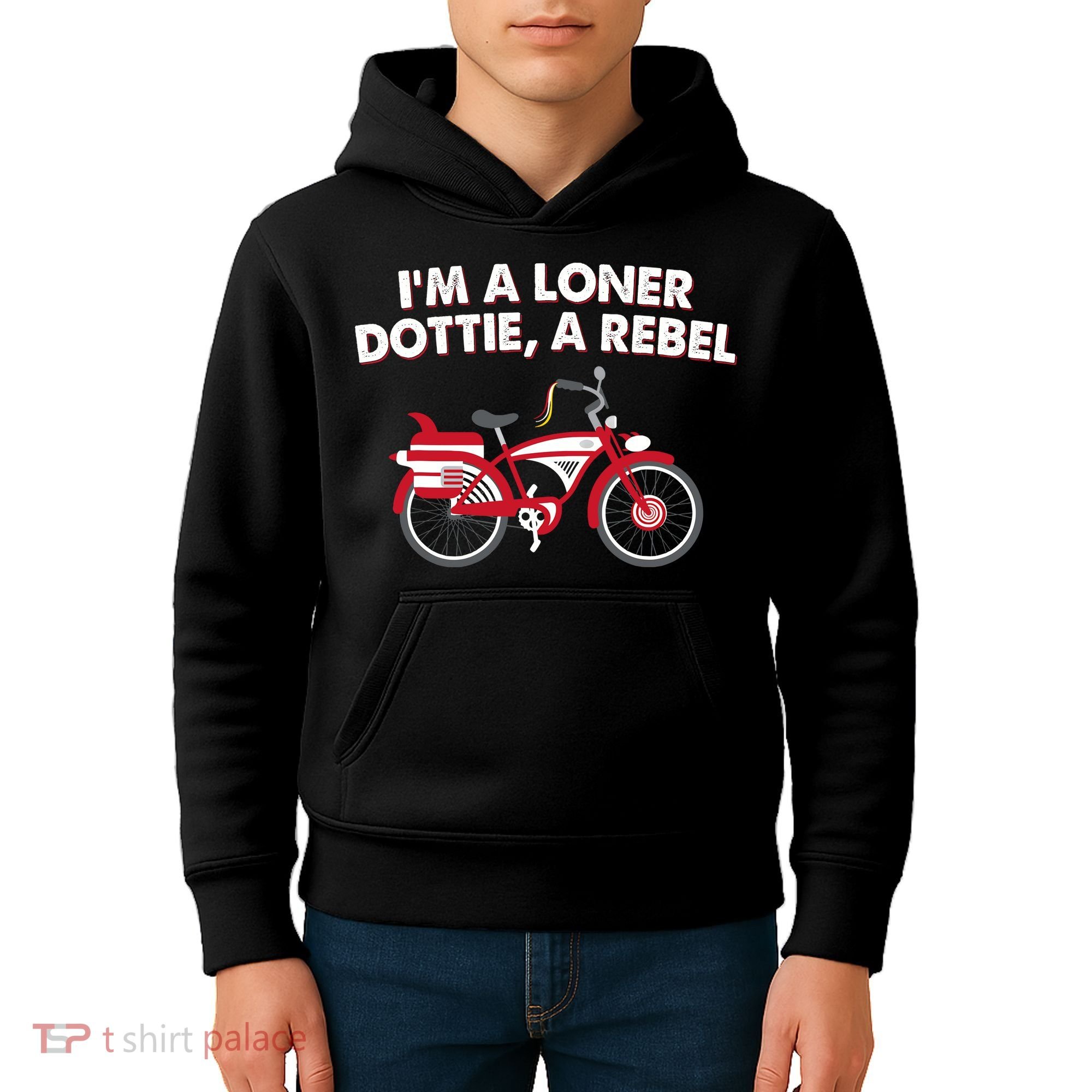 Im A Loner Dottie A Rebel Bicycle Kids Hoodie