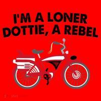 Im A Loner Dottie A Rebel Bicycle Santa Hat thumb 1
