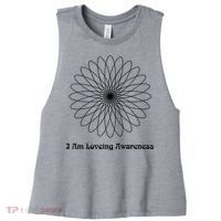 I Am Loving Awareness Ram Dass Teaching Tra And Dala Gift Women's Racerback Cropped Tank thumb 0