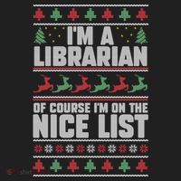 I'm A Librarian Of Course I'm On The Nice List Xmas Book Fan Gift Beanie thumb 2